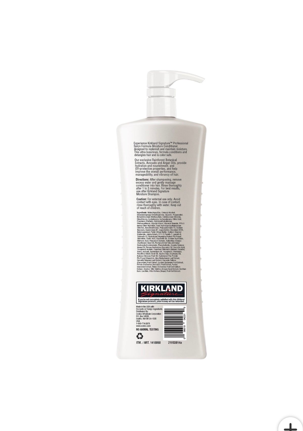 Kirkland Signature Moisture Conditioner 33.8 fl oz