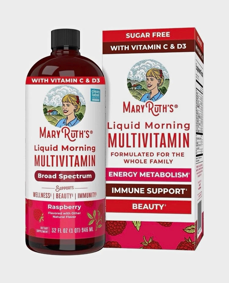 MaryRuth's Liquid Morning Multivitamin Raspberry product package