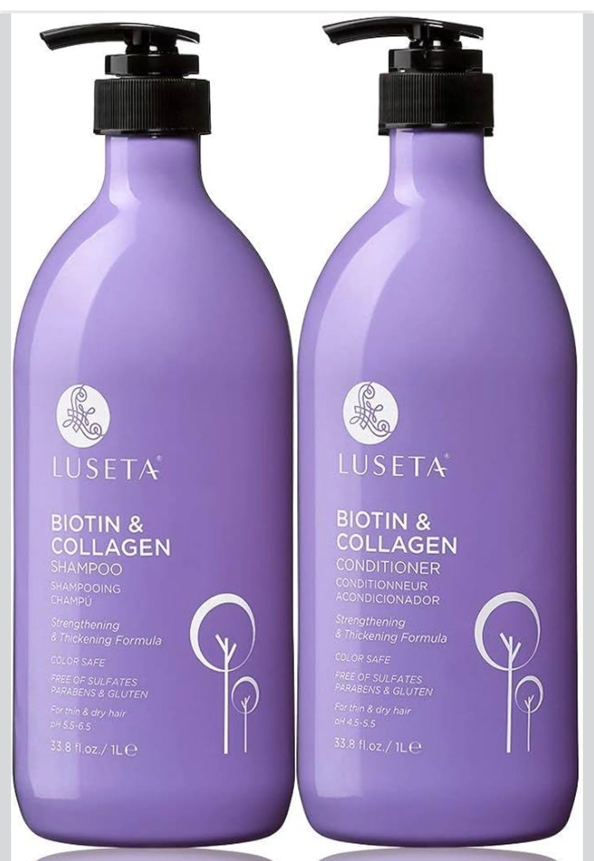 Luseta Biotin & Collagen Shampoo and Conditioner 33.8 fl oz set