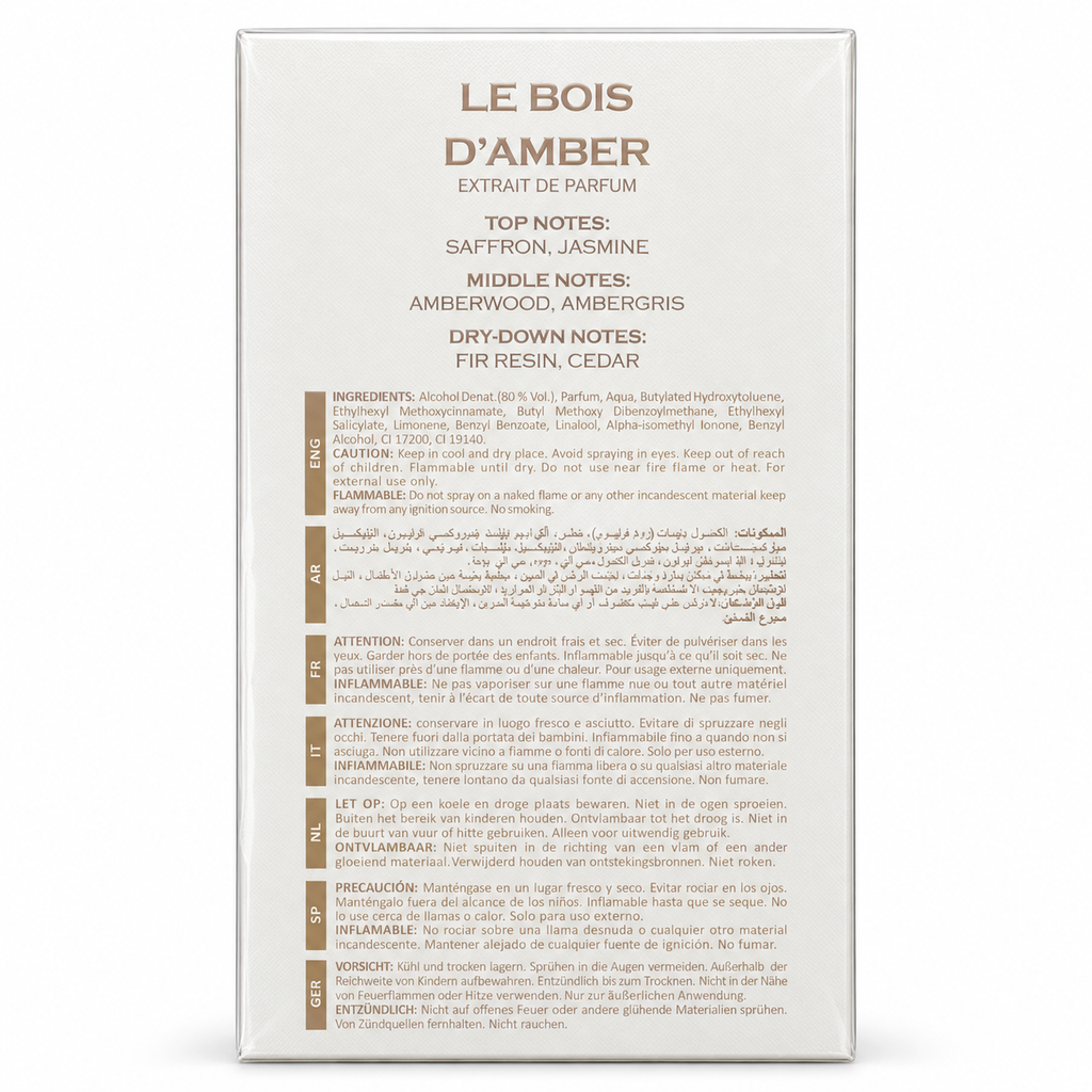 Le Bois D’Amber – back box