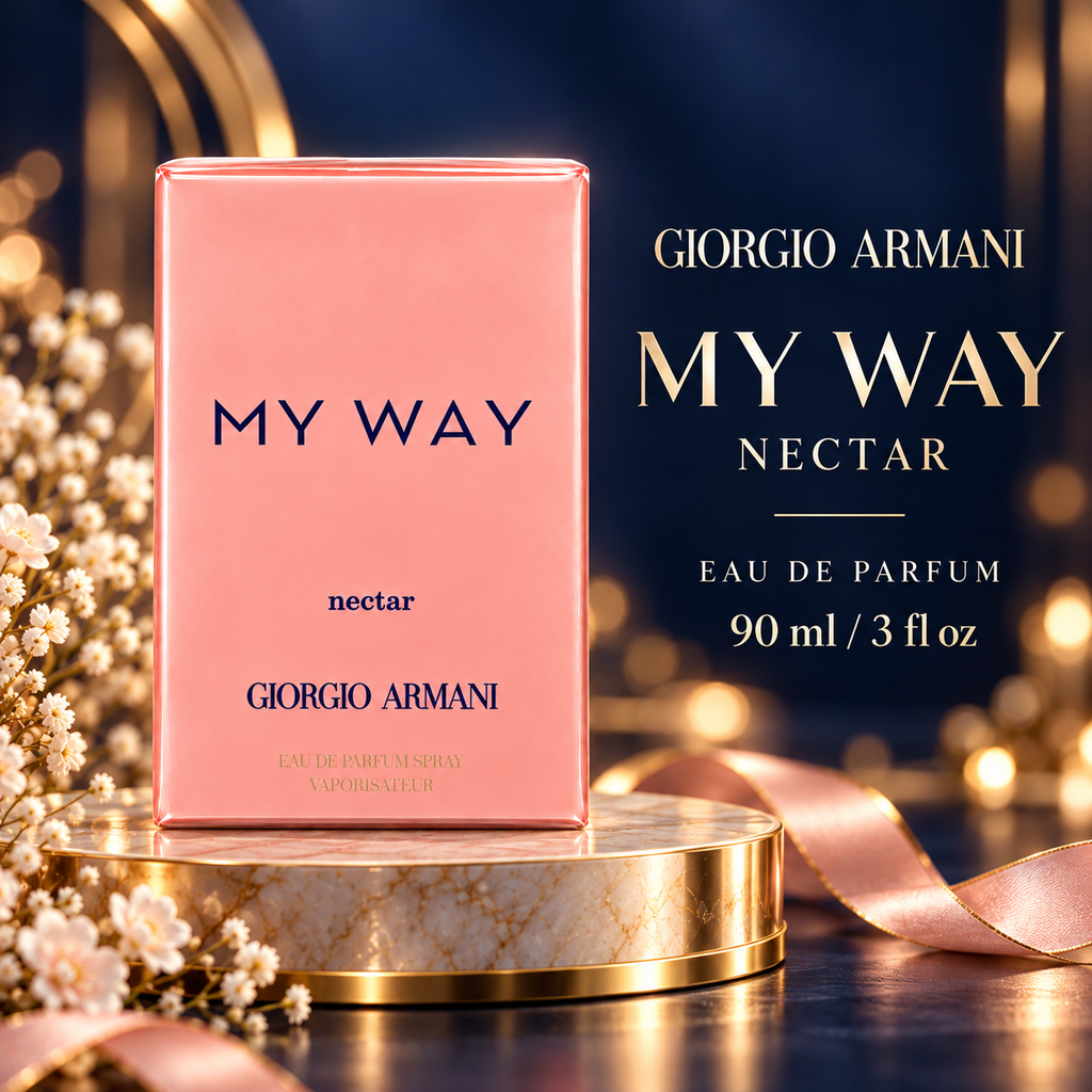 My Way Nectar 90 ml – navy and gold presentation