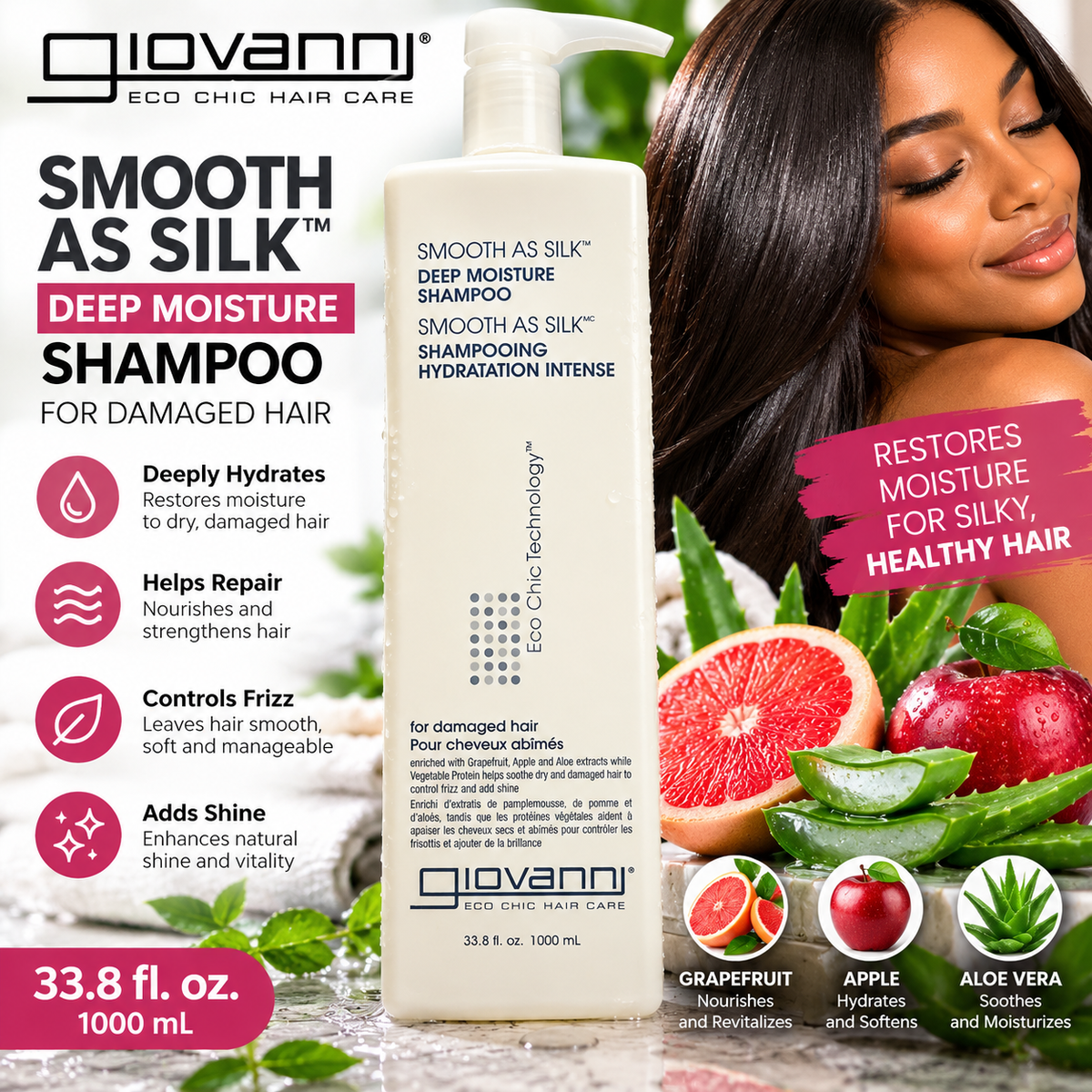 Giovanni Smooth As Silk Deep Moisture Shampoo 33.8 fl oz