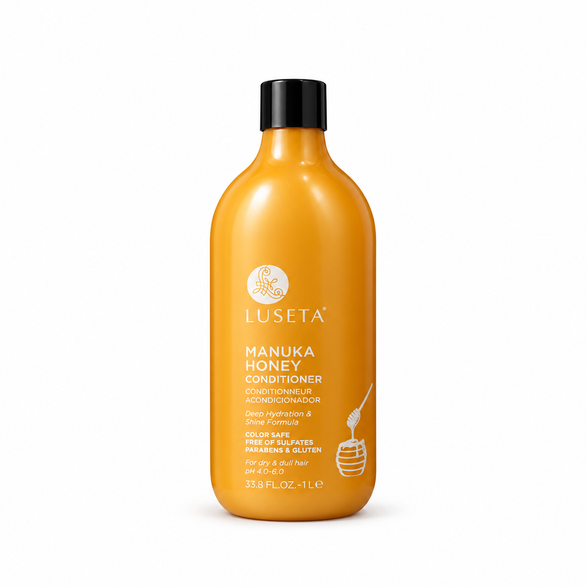 Full Luseta Manuka Honey Conditioner 33.8 fl oz bottle on white background