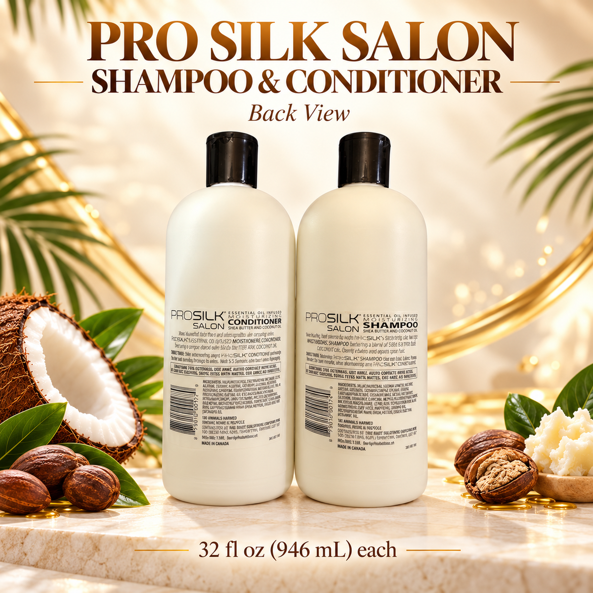 Pro Silk Salon bottles back view